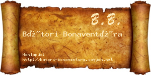 Bátori Bonaventúra névjegykártya